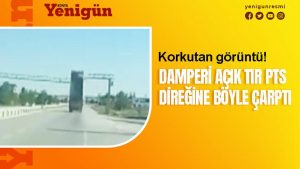 Konya’da İhmal Ucuz Atlatıldı: Damperi Açık Unutulan Tır PTS Direğini Devirdi